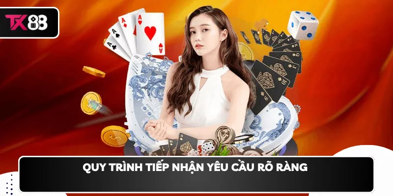 Quy trình tiếp nhận yêu cầu rõ ràng 